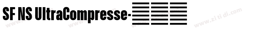 SF NS UltraCompresse字体转换